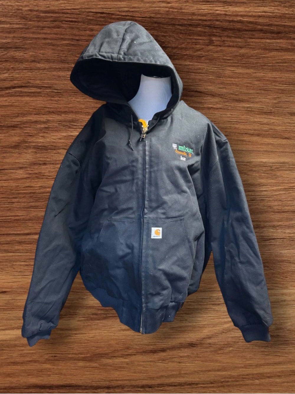 NWT a Carhartt Active Hooded Jacket in black canvas sz 5X
